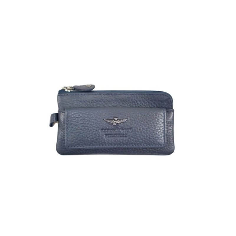 AERONAUTICA MILITARE Ανδρική Δερμάτινη Κλειδοθήκη Μπλέ AM-189 BLUE