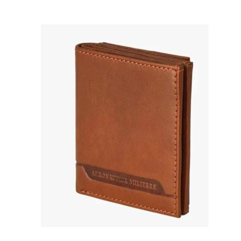 AERONAUTICA MILITARE Ανδρικό Δερμάτινο Πορτοφόλι Ταμπά AM-234 CUOIO