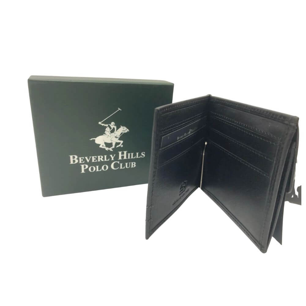 Beverly Hills Polo Club Ανδρικό Πορτοφόλι Για Κάρτες Μαύρο BH-1745 NERO