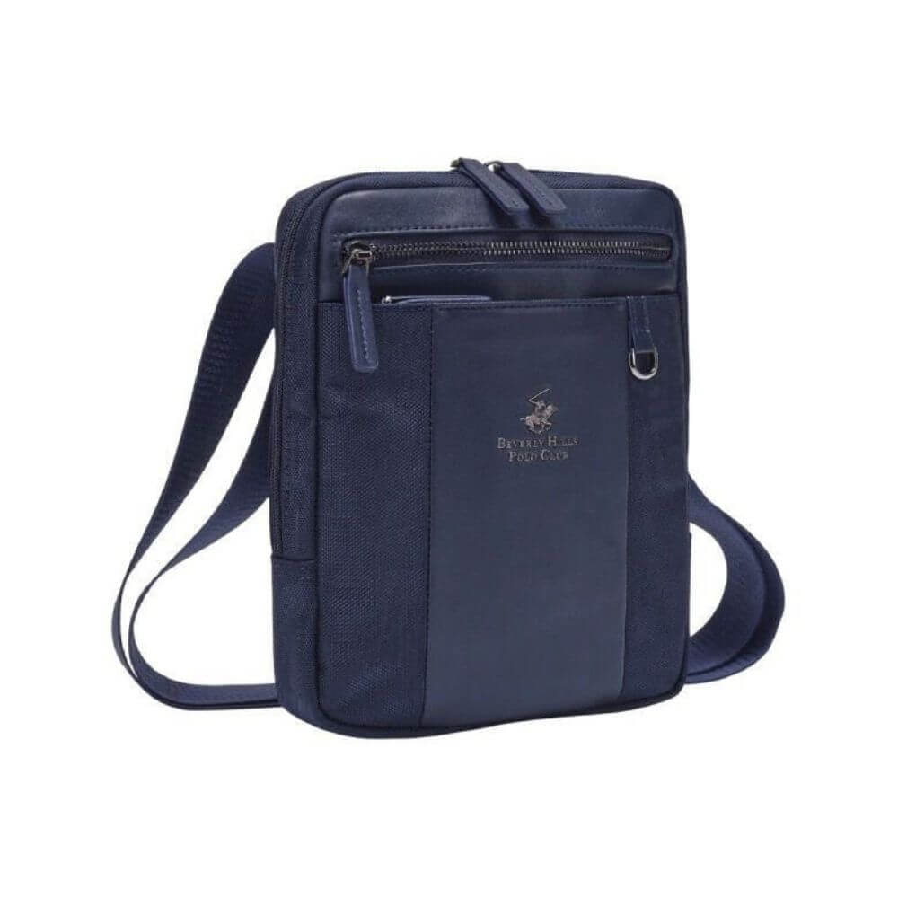 Beverly Hills Polo Club Ανδρικό Τσαντάκι Χιαστί Μπλέ BH-8492 BLUE