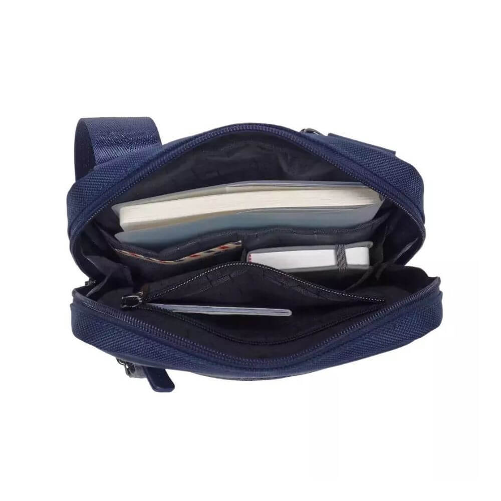 Beverly Hills Polo Club Ανδρικό Τσαντάκι Χιαστί Μπλέ BH-8492 BLUE