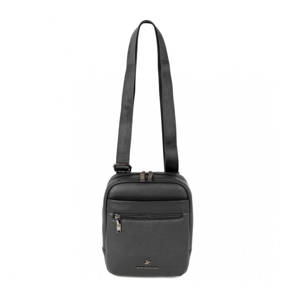 Beverly Hills Polo Club Ανδρικό Τσαντάκι Χιαστί Μαύρο BH-8513 NERO