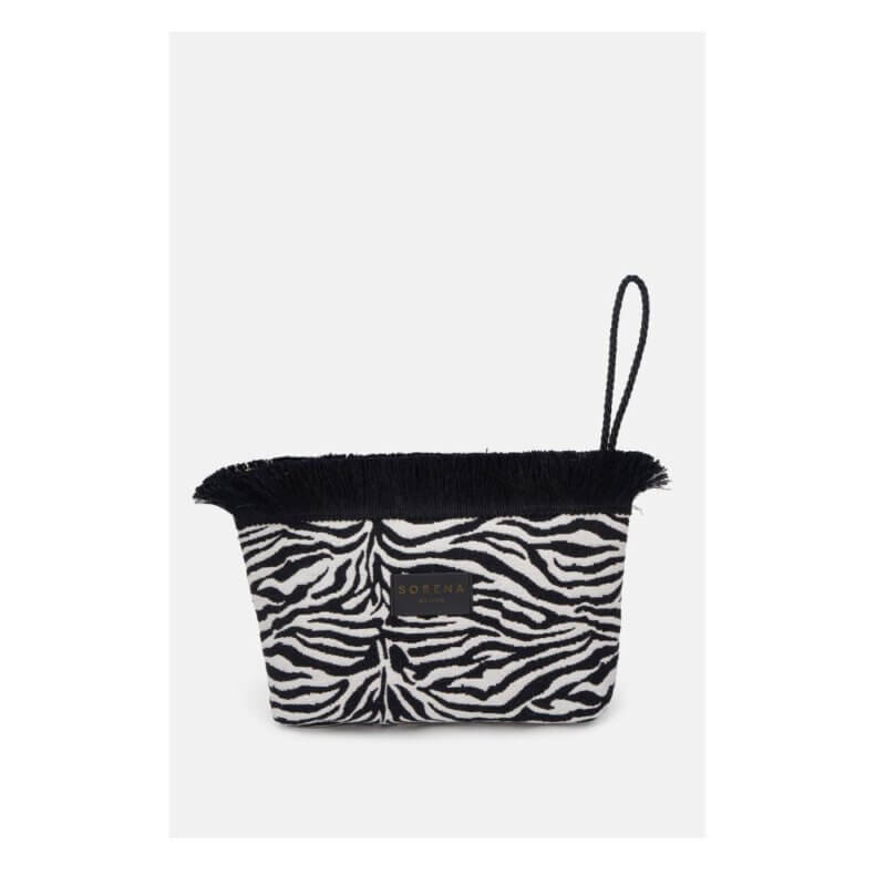 SORENA Samiopoula Zebra Clutch Γυναικεία Τσάντα Χειρός/Χιαστί