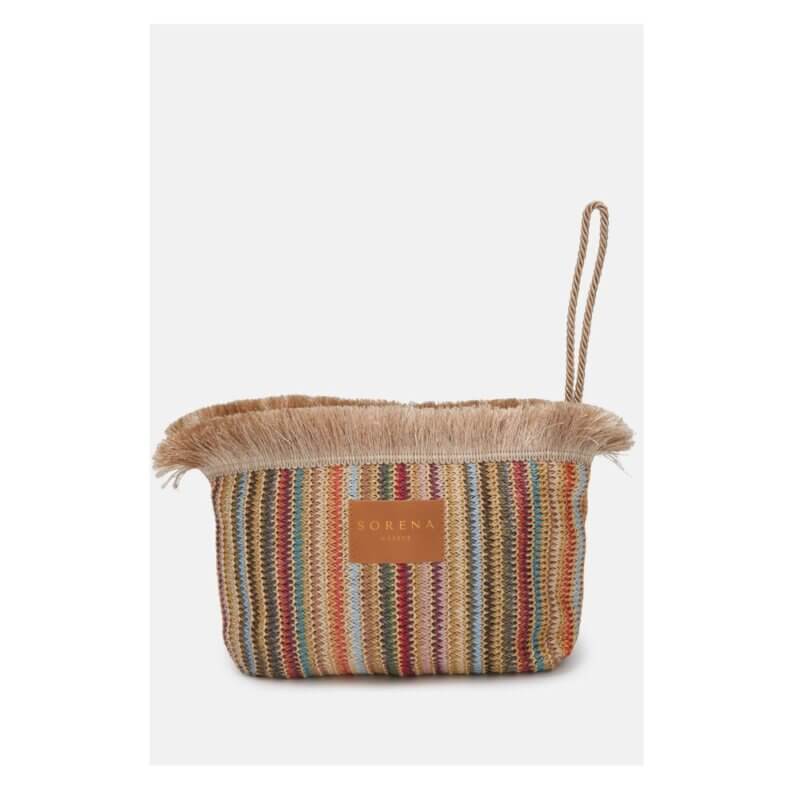 SORENA Samiopoula Straw Clutch Γυναικεία Τσάντα Χειρός/Χιαστί