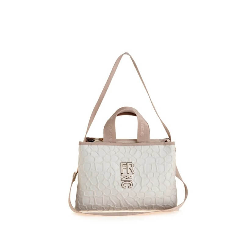 FRNC Γυναικεία Τσάντα Χιαστί/Χειρός Λευκό Πέρλα 6194 PRL