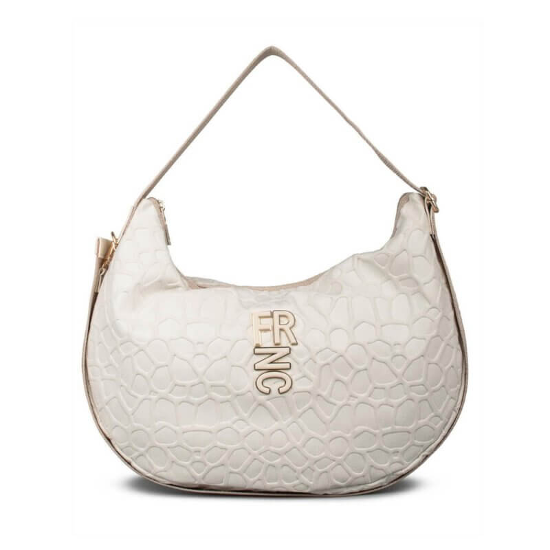 FRNC Γυναικεία Τσάντα Ώμου Λευκό Πέρλα 6196 PRL