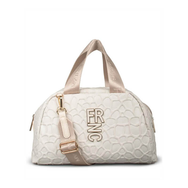 FRNC Γυναικεία Τσάντα Χιαστί/Χειρός Λευκό Πέρλα 6197 PRL