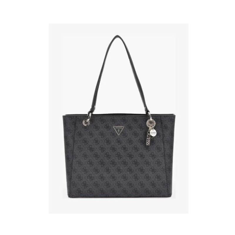 GUESS Noelle II Γυναικεία Τσάντα Ώμου Μαύρη HWBG9672250-Coal Logo
