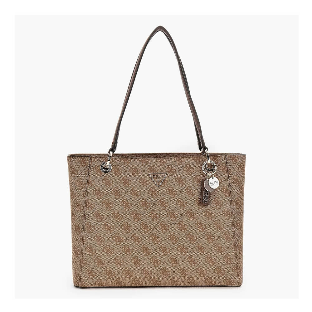 GUESS Noelle II Γυναικεία Τσάντα Ώμου Μπέζ HWBG9672250-Latte Logo