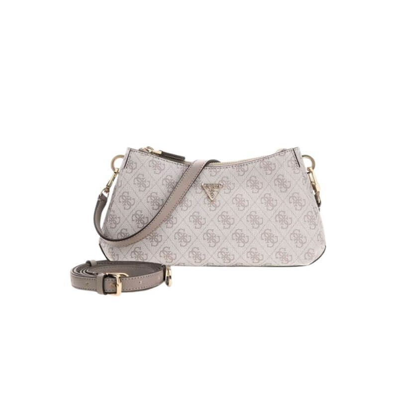 GUESS Noelle II Γυναικεία Τσάντα Χιαστί Γκρί HWBG9672730-DARK TAUPE LOGO