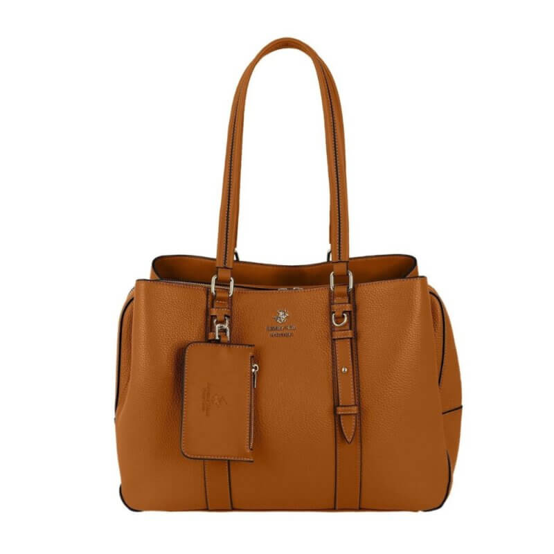 Beverly Hills Polo Club Γυναικεία Τσάντα Ώμου Ταμπά BH-4450-CUOIO