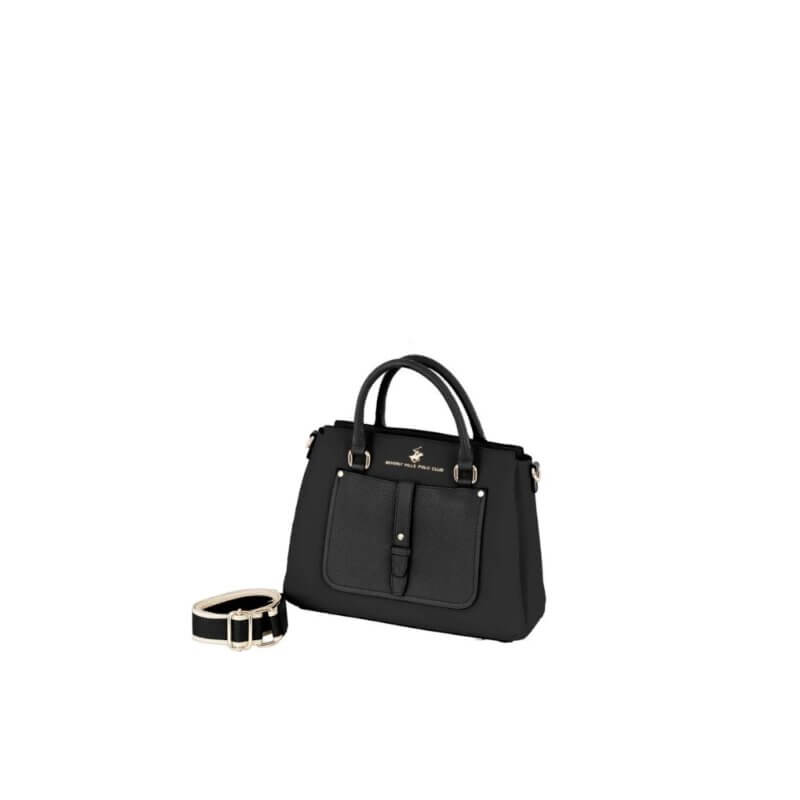 Beverly Hills Polo Club Γυναικεία Τσάντα Χειρός/Χιαστί Μαύρη BH-4543 NERO