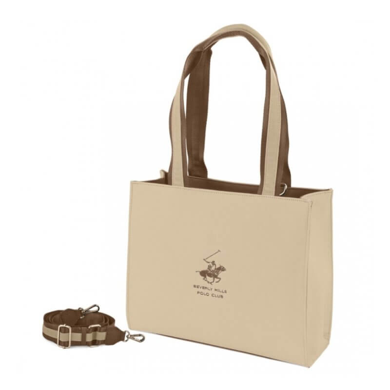 Beverly Hills Polo Club Γυναικεία Τσάντα Ώμου Μπέζ BH-4550 BEIGE