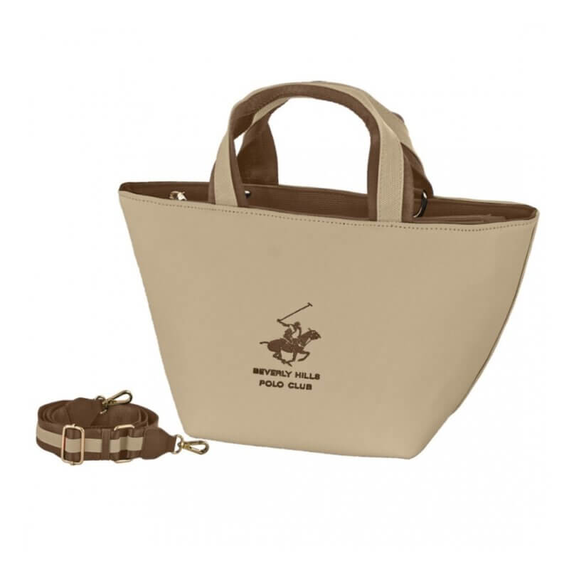 Beverly Hills Polo Club Γυναικεία Τσάντα Χειρός/Χιαστί Μπέζ BH-4551 BEIGE