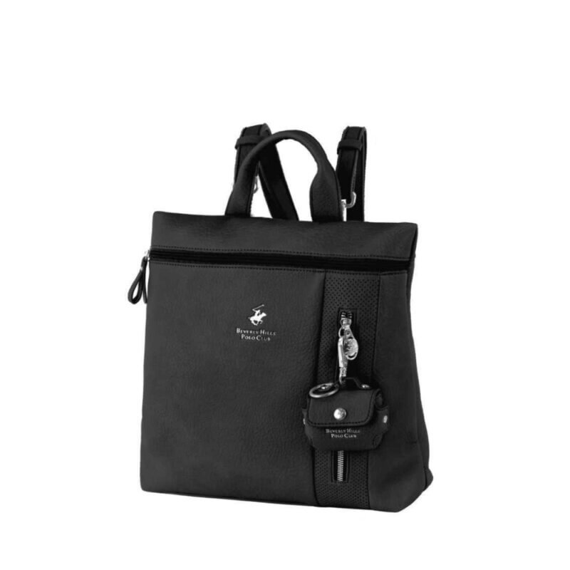 Beverly Hills Polo Club Γυναικεία Τσάντα Πλάτης Μαύρη BH-4564 NERO