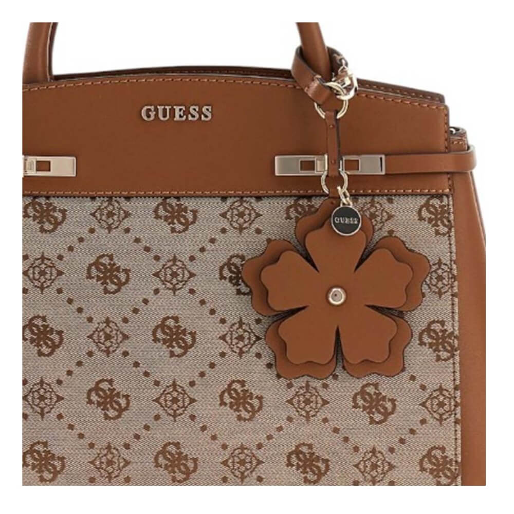 GUESS Melinda Logo Γυναικεία Τσάντα Χειρός/Χιαστί Μπέζ HWJP9902060-Latte Logo
