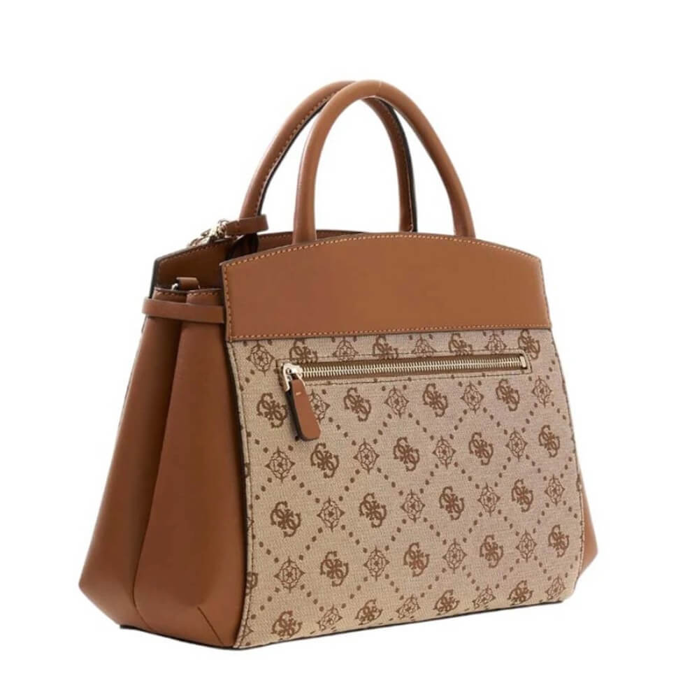 GUESS Melinda Logo Γυναικεία Τσάντα Χειρός/Χιαστί Μπέζ HWJP9902060-Latte Logo