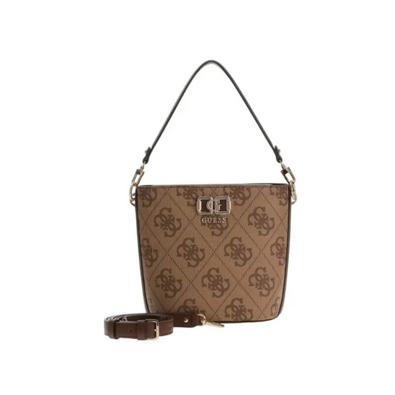 GUESS Karnilla Γυναικεία Τσάντα Ώμου/Χιαστί Καφέ/Ταμπά HWOS9901010-Latte Logo