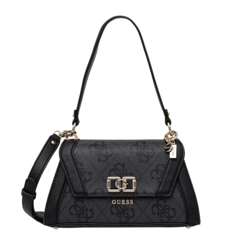 GUESS Karnilla Γυναικεία Τσάντα Ώμου/Χιαστί Γκρί HWOS9901190-COAL LOGO