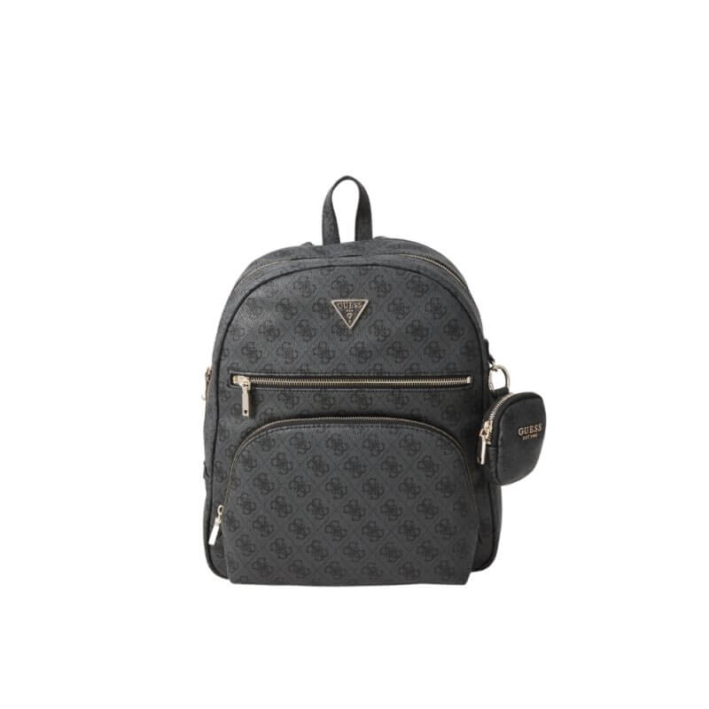 GUESS Power Play II Γυναικεία Τσάντα Πλάτης Γκρί HWSL7124350-Coal Logo