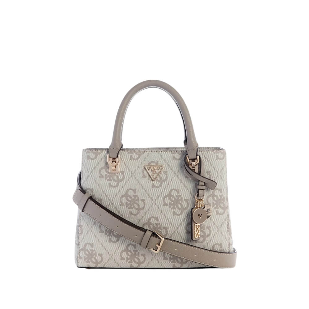 GUESS Noelle II Γυναικεία Τσάντα Χειρός/Χιαστί Γκρί HWSO9672050-DARK TAUPE LOGO