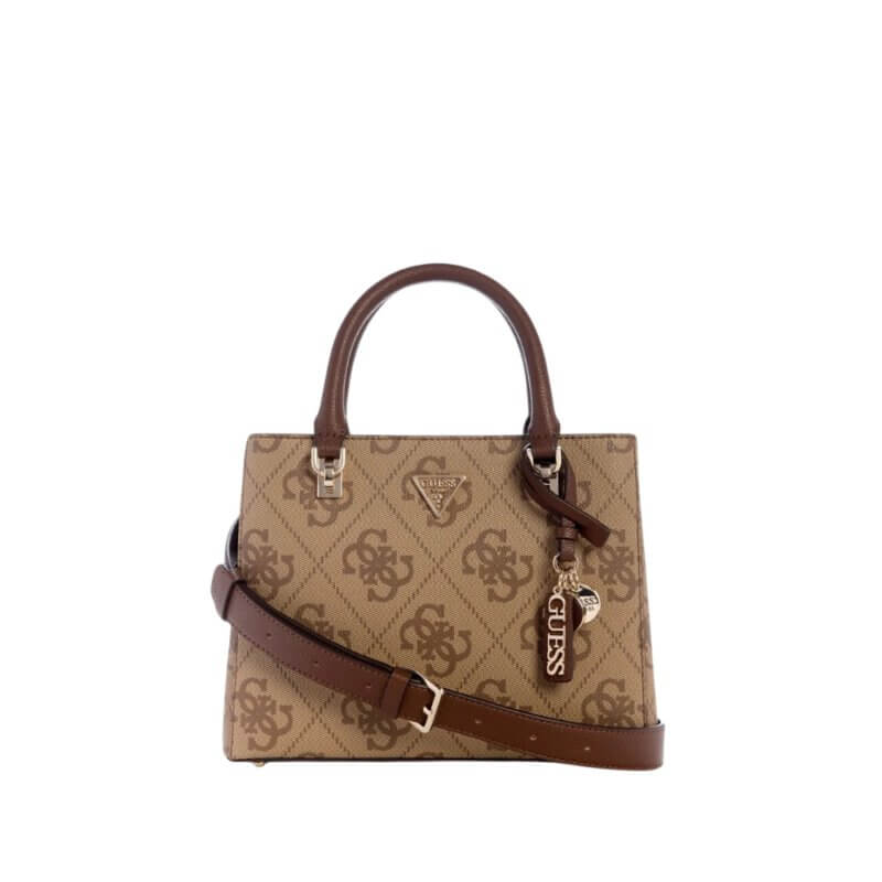 GUESS Noelle II Γυναικεία Τσάντα Χειρός/Χιαστί Καφέ HWSO9672050-LATTE LOGO/BROWN