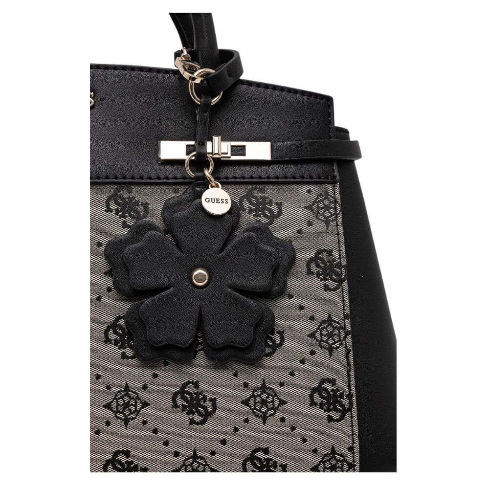 GUESS Melinda Logo Γυναικεία Τσάντα Χειρός/Χιαστί Μαύρη HWJP9902060-Black Logo