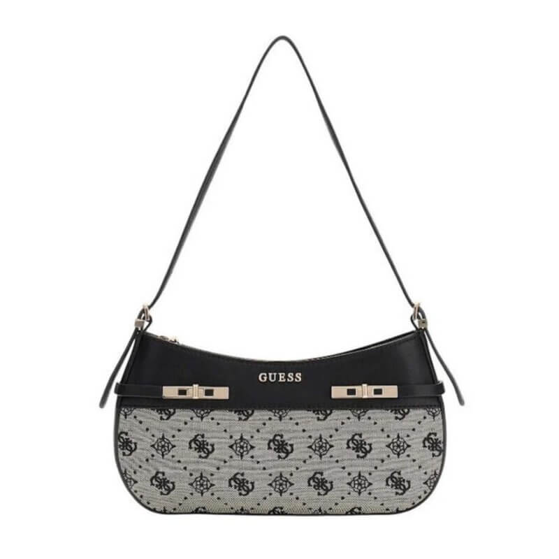 GUESS Melinda Logo Γυναικεία Τσάντα Ώμου Μαύρη HWJP9902170-Black Logo