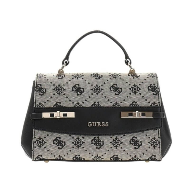 GUESS Melinda Logo Γυναικεία Τσάντα Χειρός/Χιαστί Μαύρη HWJP9902200-Black Logo