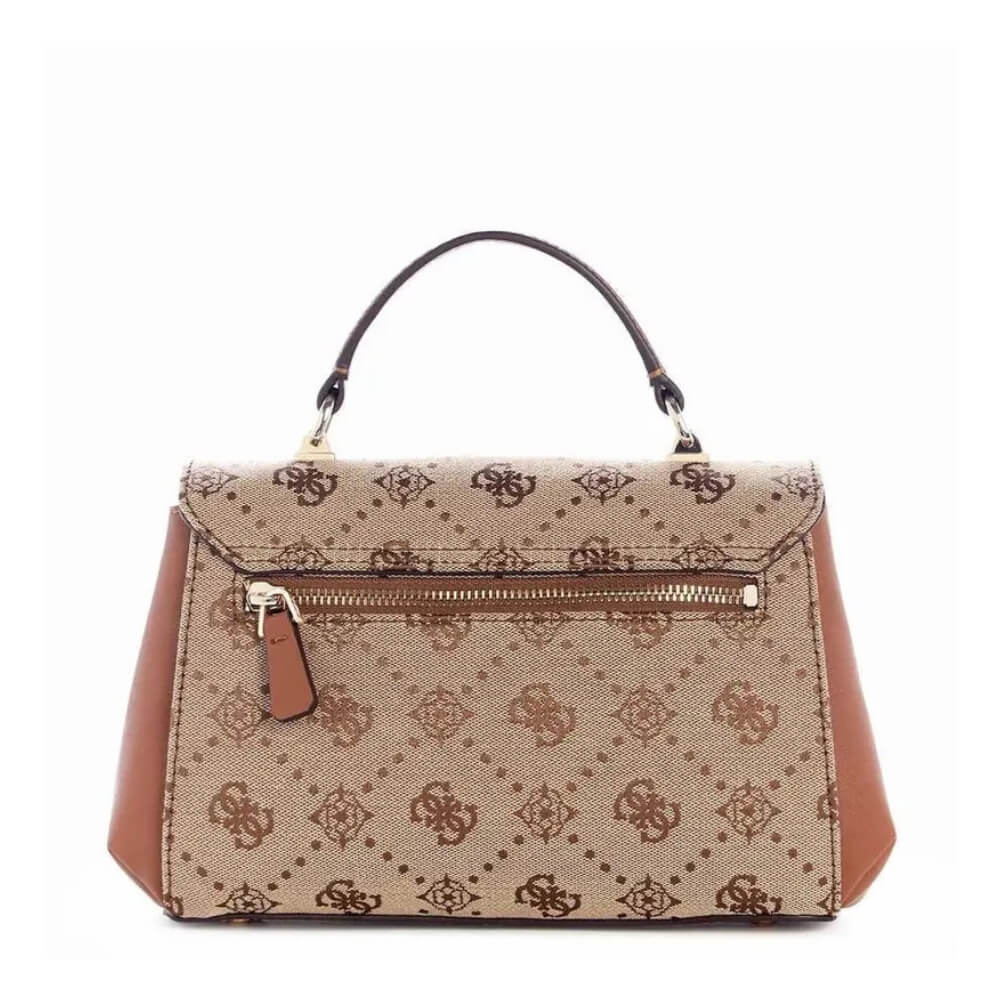 GUESS Melinda Logo Γυναικεία Τσάντα Χειρός/Χιαστί Μπέζ HWJP9902200-Latte Logo