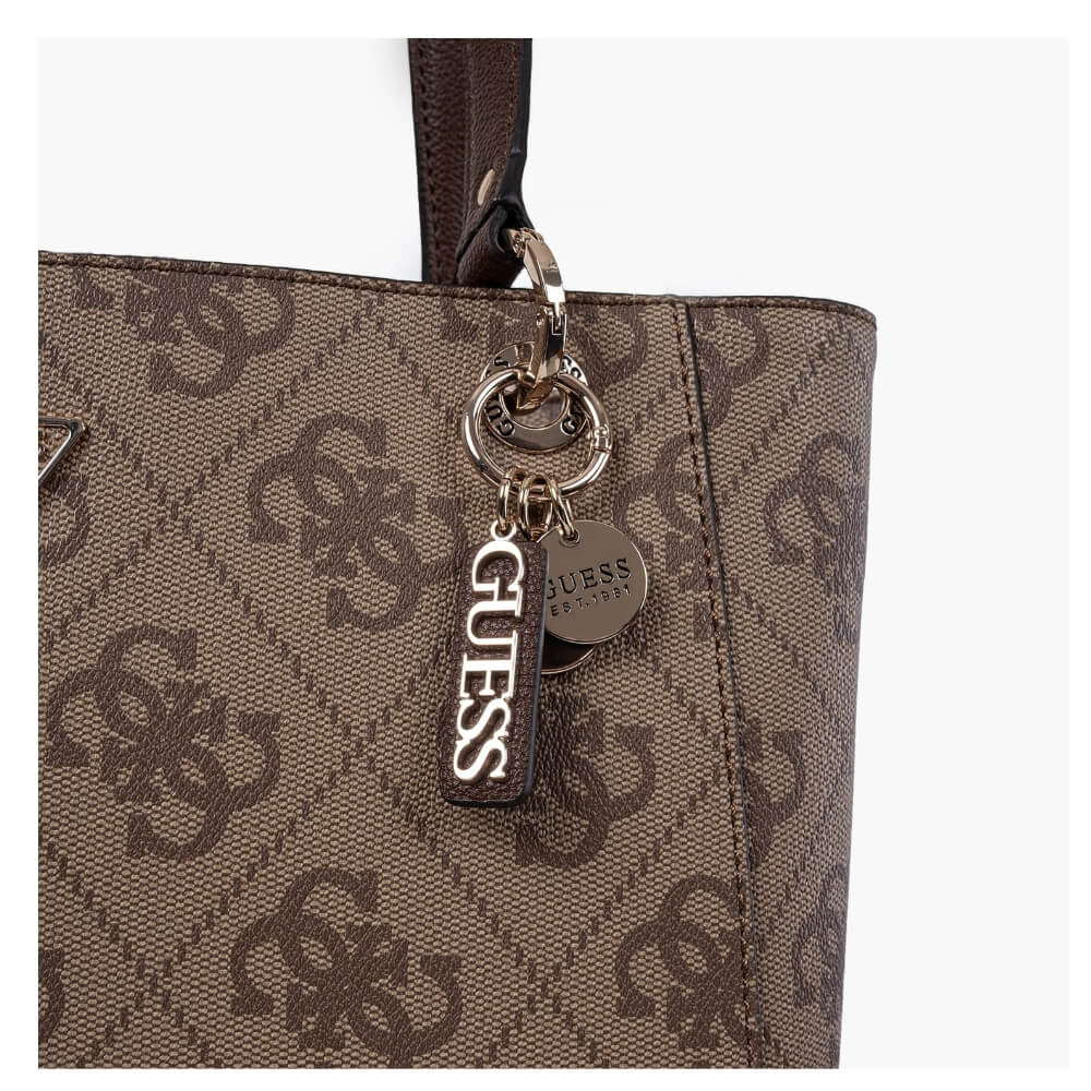 GUESS Noelle II Γυναικεία Τσάντα Ώμου Μπέζ HWSO9672250-Latte Logo/Brown