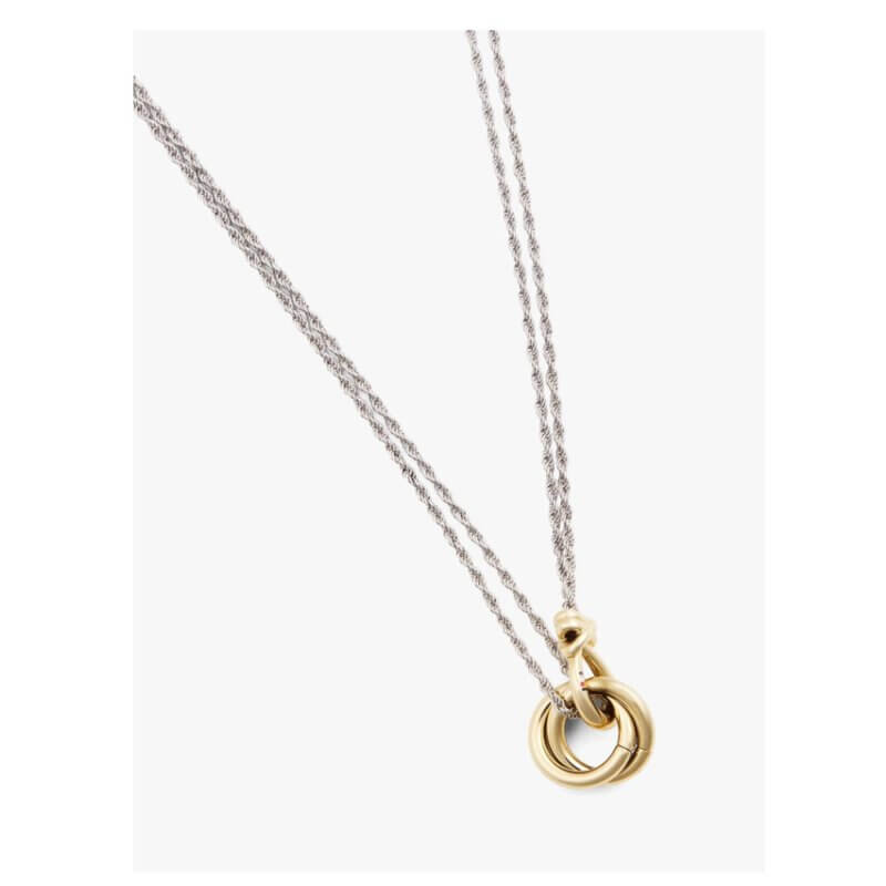 TOMMY HILFIGER Two-Tone Double Chain Γυναικείο Κολιέ Ασημί 2780989