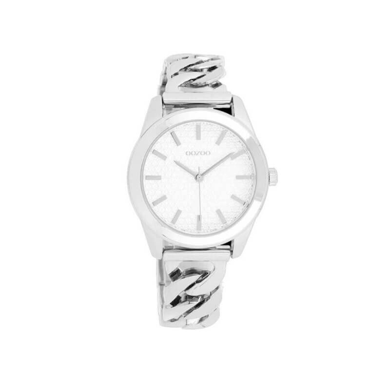 OOZOO Timepieces Stainless Steel Γυναικείο Ρολόι Ασημί C11418