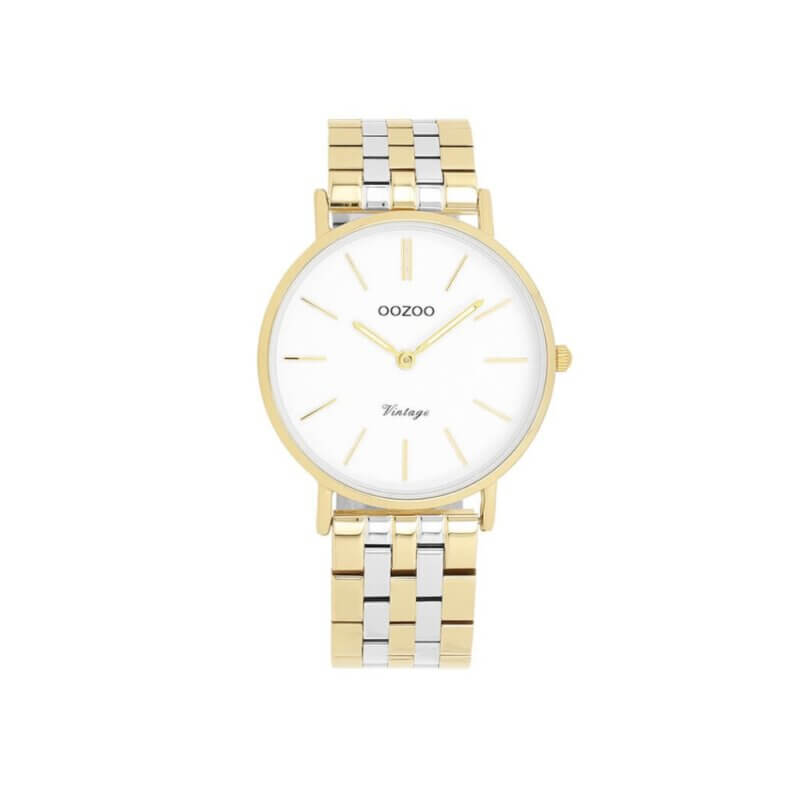 OOZOO Timepieces Vintage Stainless Steel Γυναικείο Ρολόι Χρυσό C20407