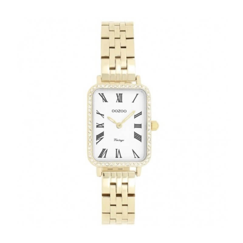 OOZOO Timepieces Vintage Stainless Steel Γυναικείο Ρολόι Χρυσό C20414