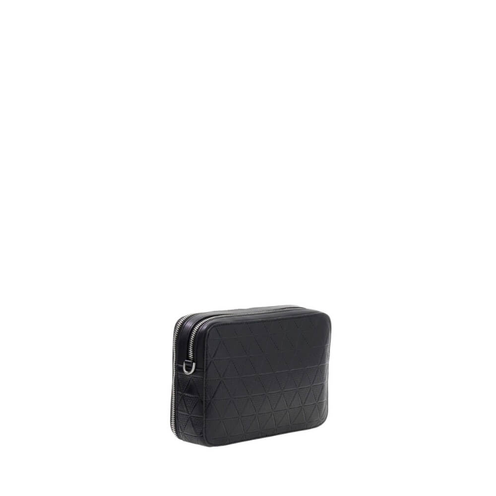 GUESS Torino Camera Bag Double Zip Ανδρικό Τσαντάκι Χειρός/Χιαστί Μαύρο HMTOTEP6139-BLA