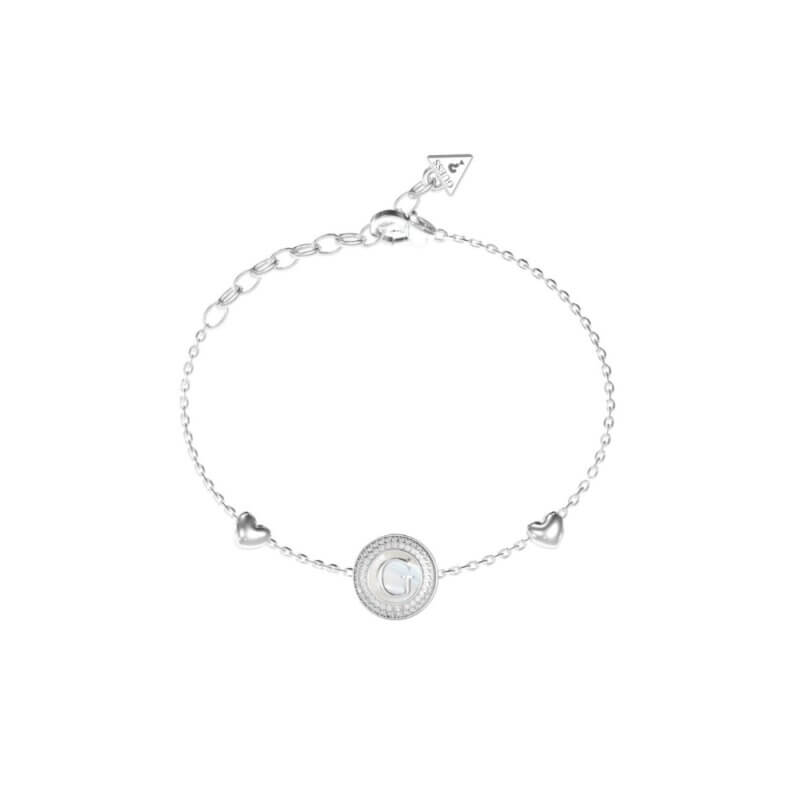 GUESS Steel G Talisman Γυναικείο Βραχιόλι Ασημί JUBB06208JWRHL