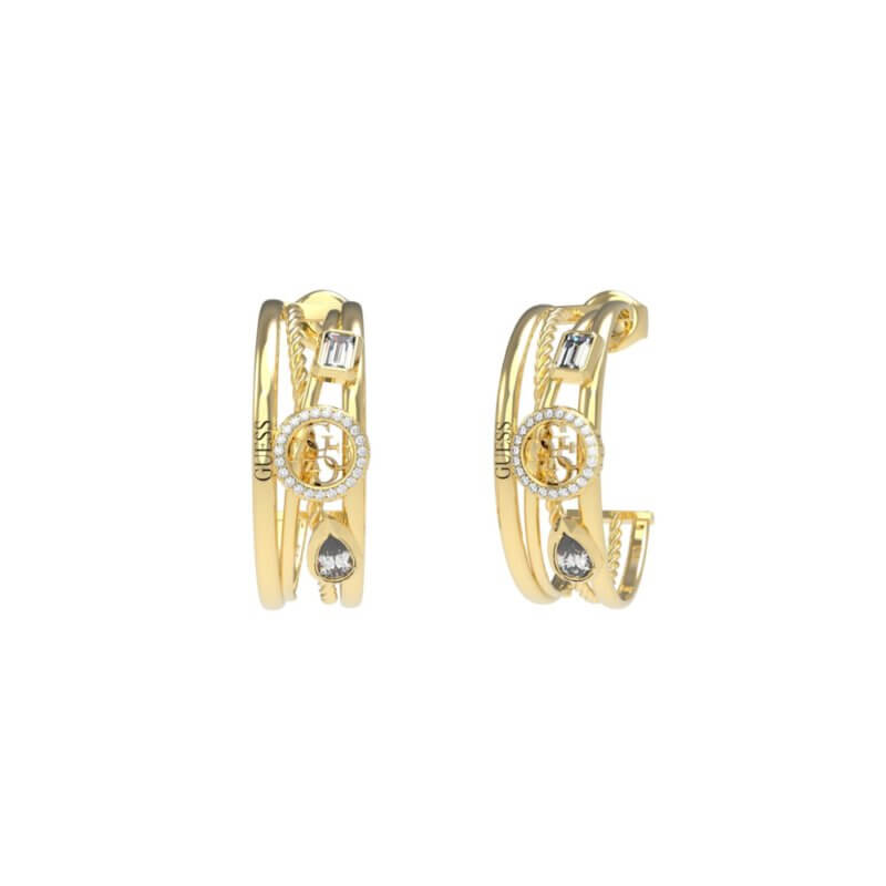 GUESS Steel 4G Light Γυναικεία Σκουλαρίκια Χρυσά JUBE05236JWYGT/U