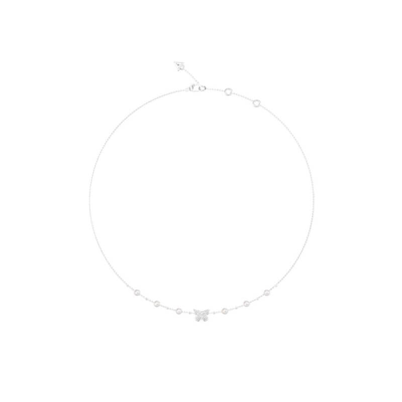 GUESS Steel Borboleta Γυναικείο Κολιέ Ασημί JUBN06125JWRHT/U
