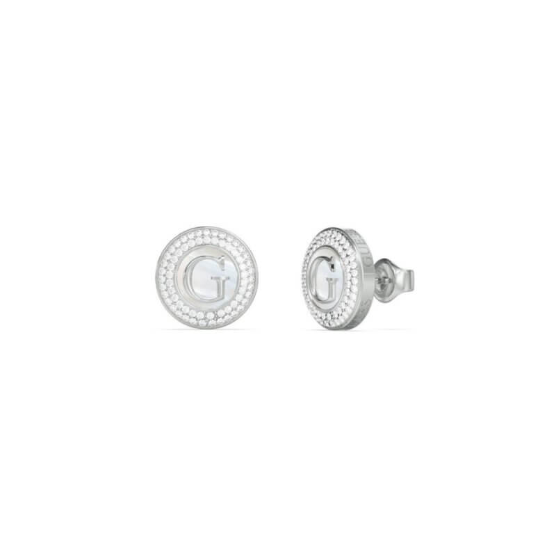 GUESS Steel G Talisman Γυναικεία Καρφωτά Σκουλαρίκια Ασημί JUBE06211JWRHT/U