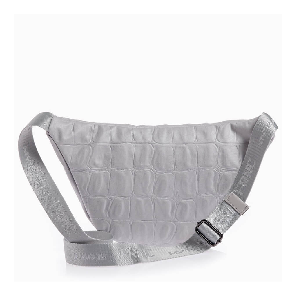 FRNC Γυναικεία Τσάντα Μέσης/Crossbody Μεγάλου Μεγέθους Γκρί 6131 OFW