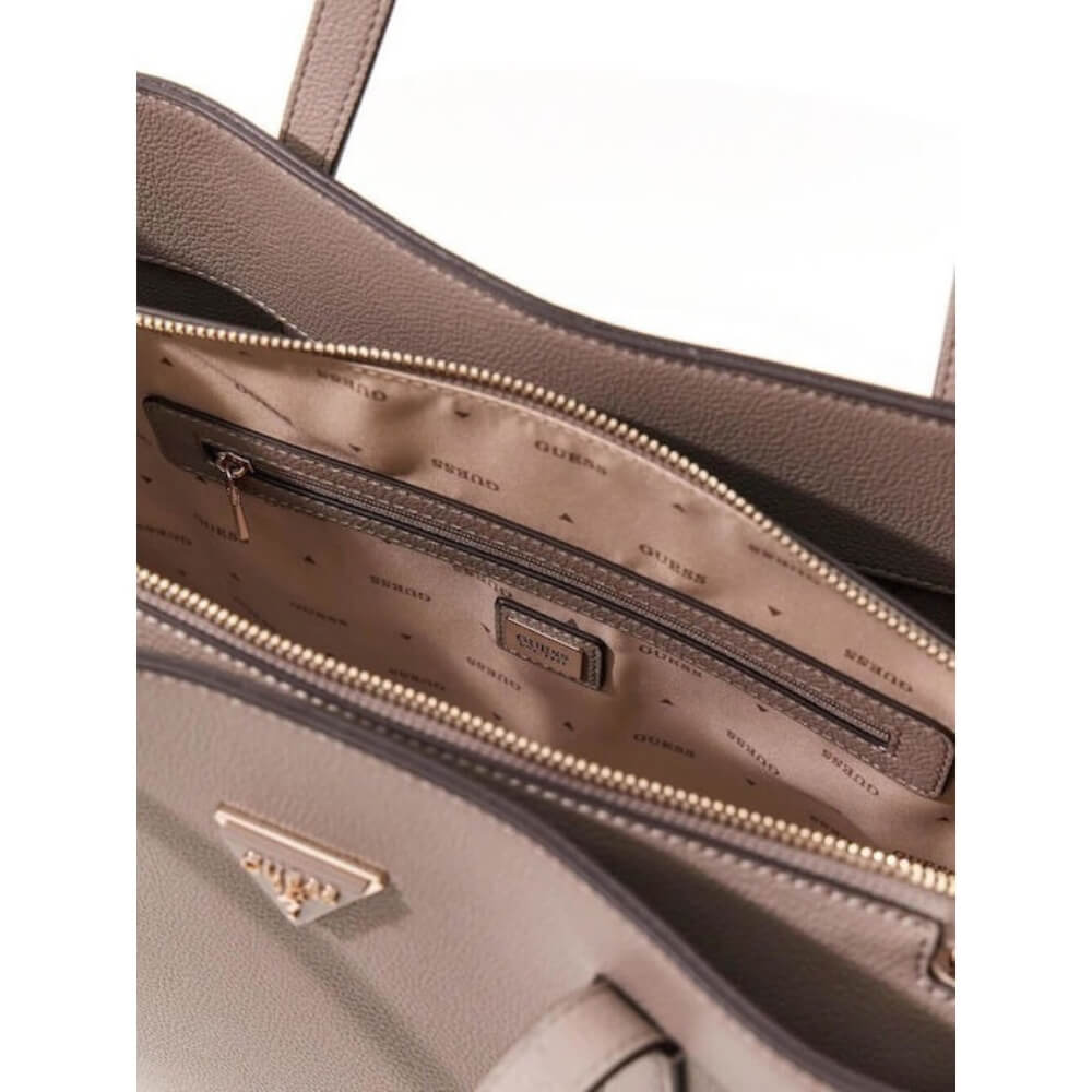 GUESS Meridian II Γυναικεία Τσάντα Ώμου Εκρού HWBG6974230-DARK TAUPE