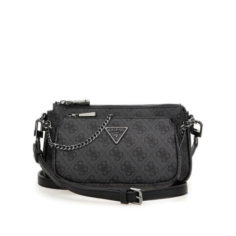 GUESS Noelle II Mini Γυναικεία Τσάντα Χειρός/Χιαστί Γκρί HWBG9672710-COAL LOGO