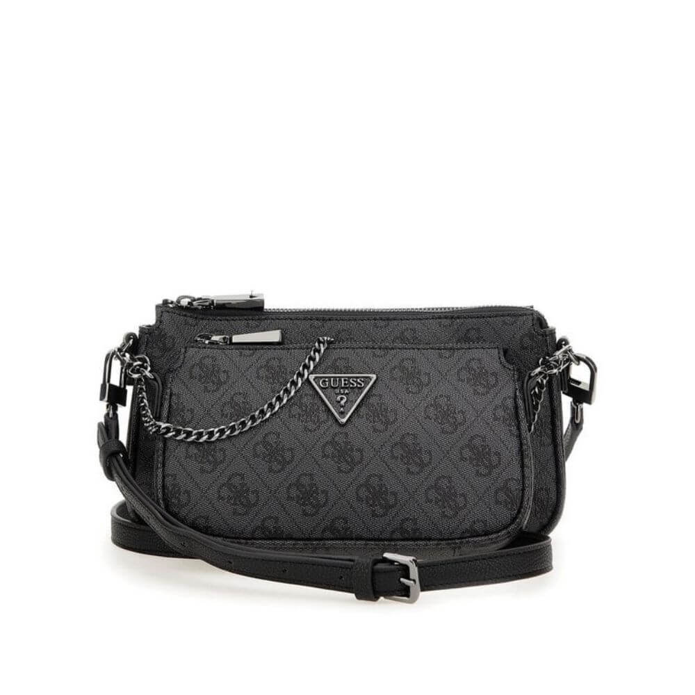GUESS Noelle II Mini Γυναικεία Τσάντα Χειρός/Χιαστί Γκρί HWBG9672710-COAL LOGO