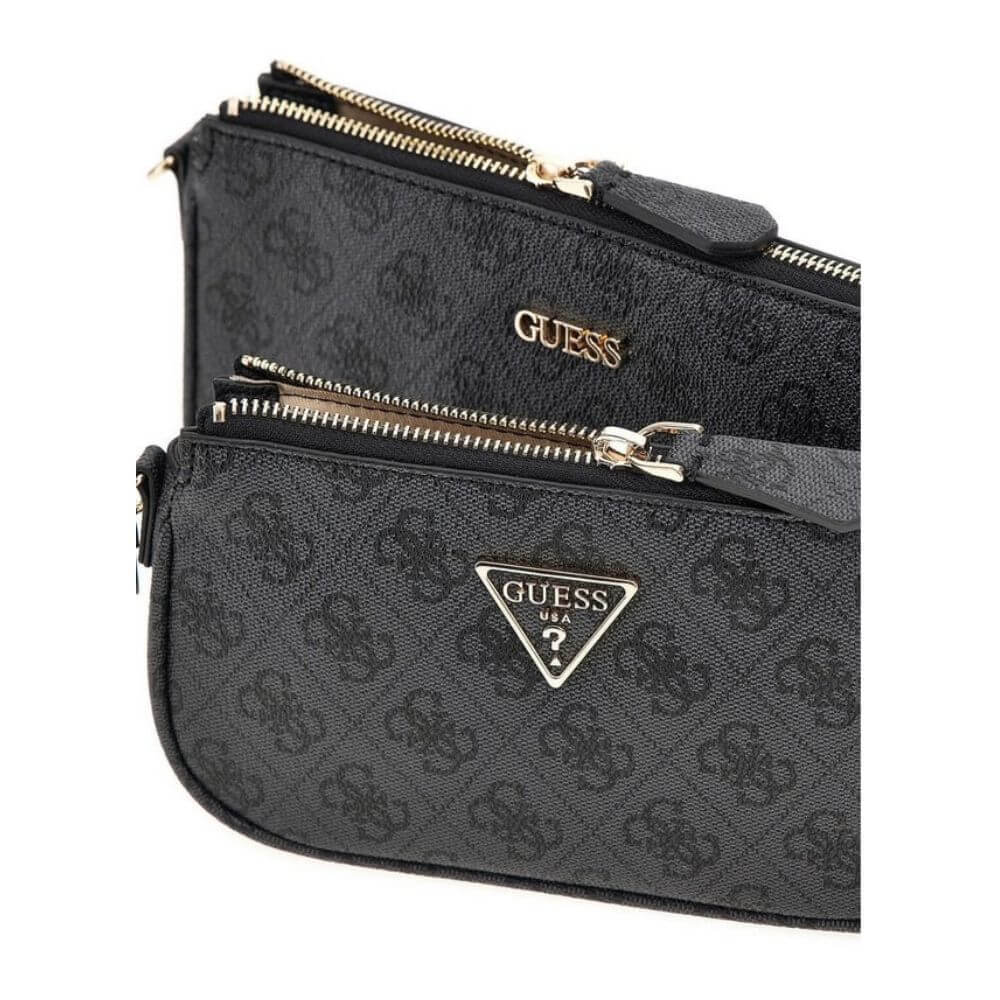 GUESS Noelle II Mini Γυναικεία Τσάντα Χειρός/Χιαστί Γκρί HWBG9672710-COAL LOGO