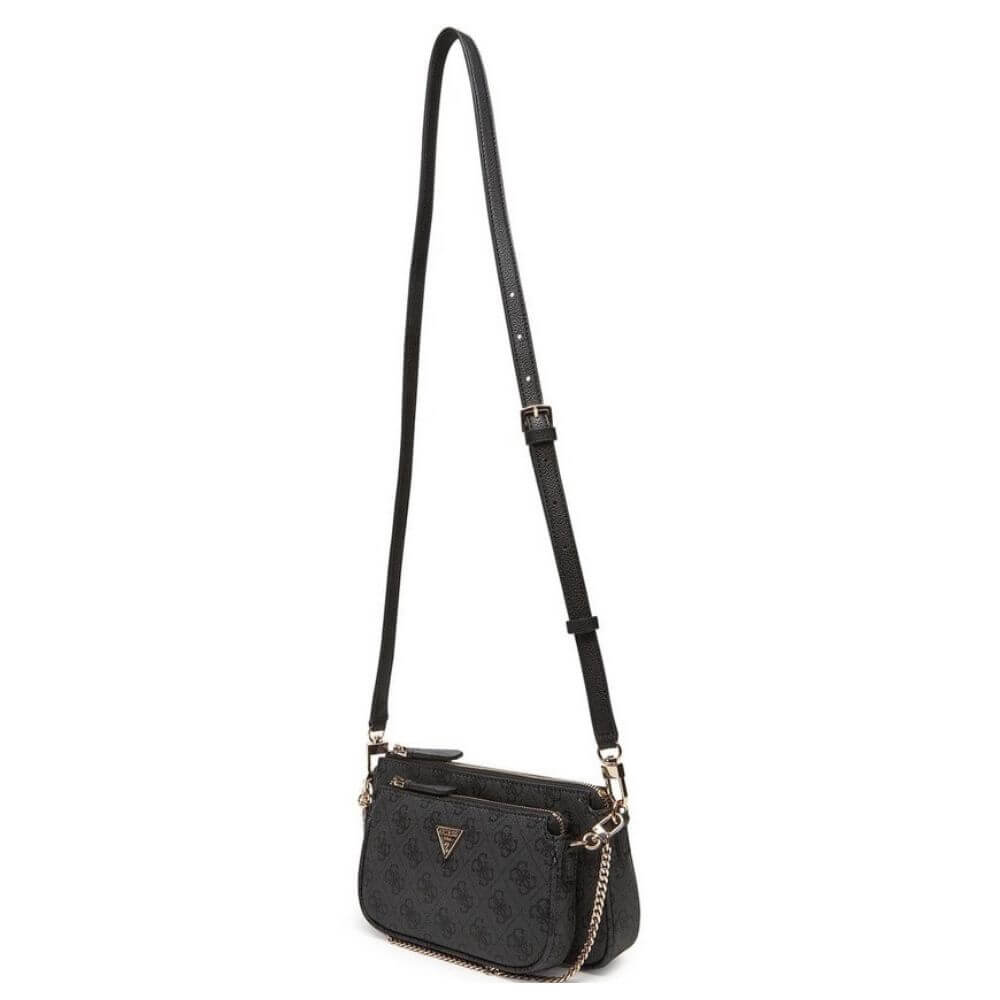 GUESS Noelle II Mini Γυναικεία Τσάντα Χειρός/Χιαστί Γκρί HWBG9672710-COAL LOGO