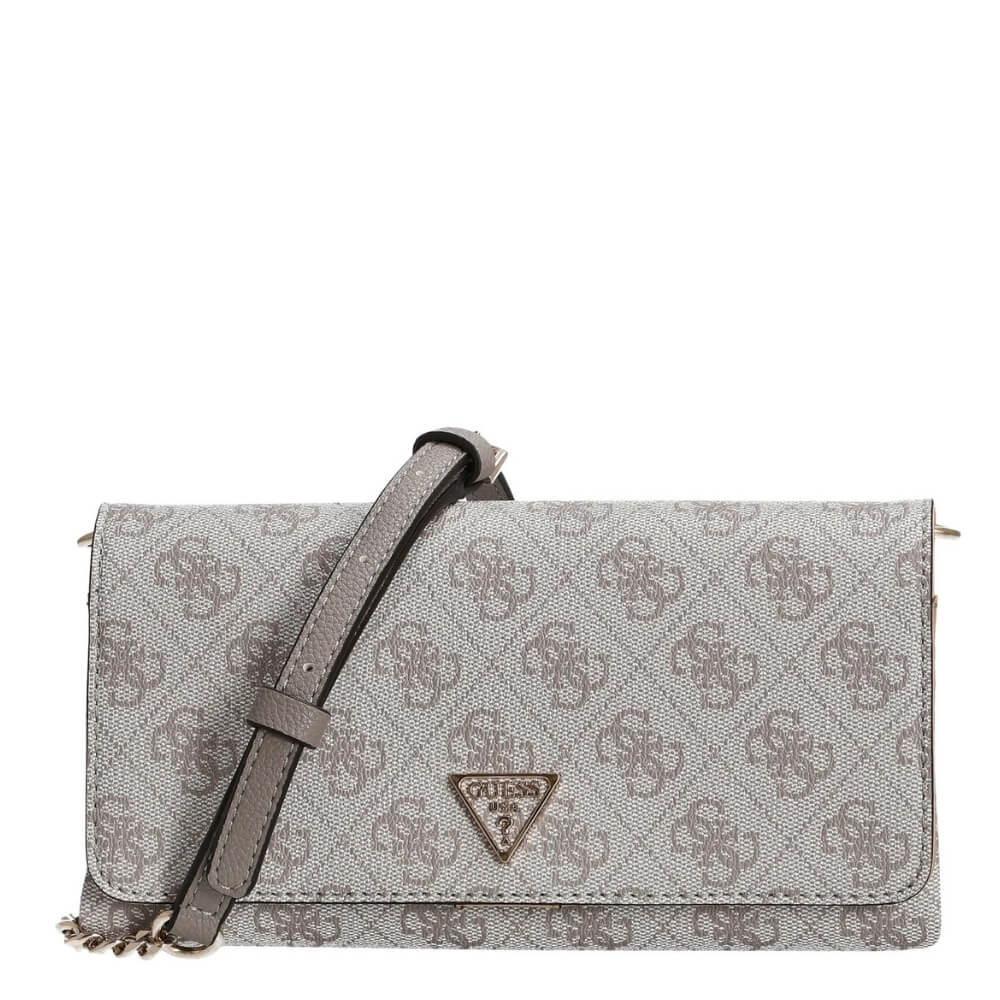 GUESS Noelle Mini Γυναικεία Τσάντα/Πορτοφόλι Γκρί HWBG9672750-DARK TAUPE LOGO
