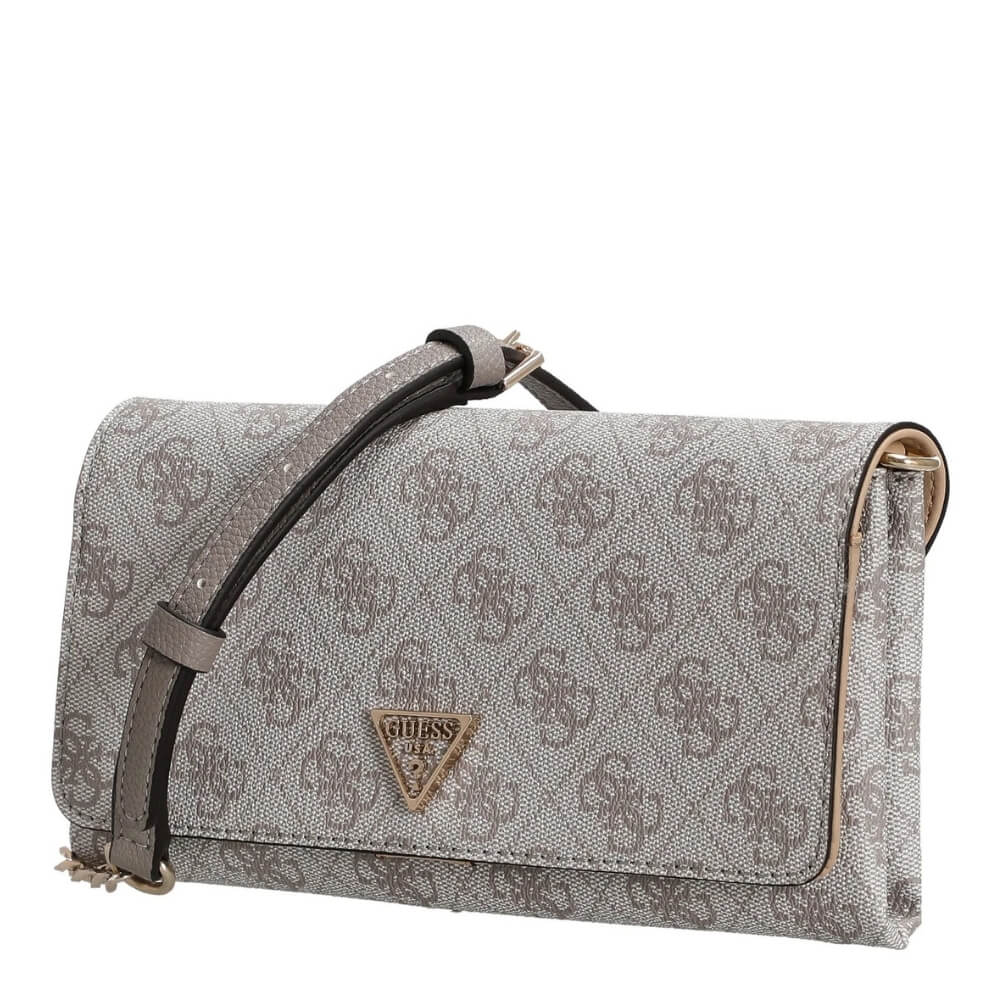 GUESS Noelle Mini Γυναικεία Τσάντα/Πορτοφόλι Γκρί HWBG9672750-DARK TAUPE LOGO
