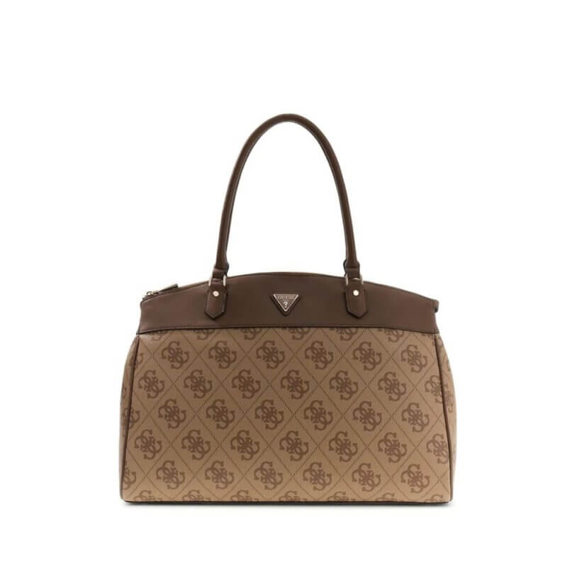 GUESS Berta Travel Γυναικεία Τσάντα Ταξιδίου Μπέζ HWOB86889030-LATTE LOGO BROWN