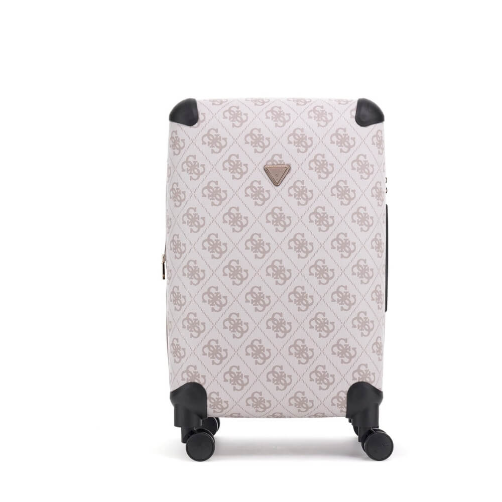 GUESS Berta Travel Γυναικεία Βαλίτσα Ταξιδίου Γκρί HWOB86889820-DARK TAUPE LOGO